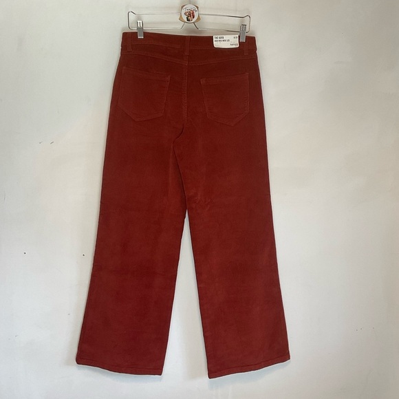 Kensie Jeans Corduroy High Rise Wide Leg Rust Red Brown Kaya Size 29 NWT - Picture 2 of 11
